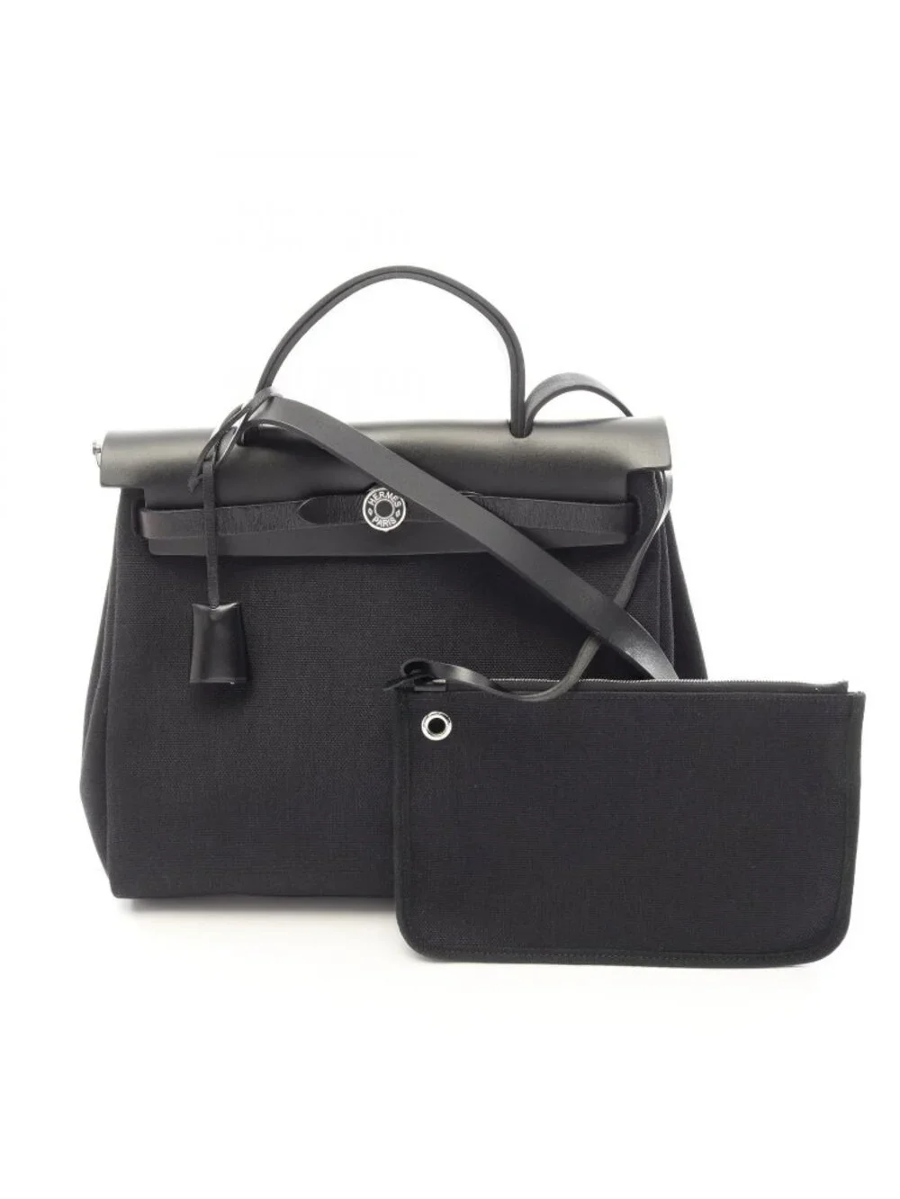 Hermes Handbag Herbag Zip PM 2-Way Black PM
